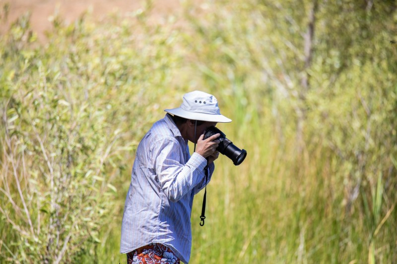 Katherine in the field